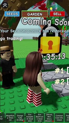 Old footage before the trading world update! Roblox Grow a Garden!