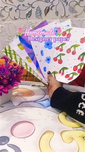 how to make designer paper or pattern paper at home #designerpaper #ytshort #artscraft #papercraft