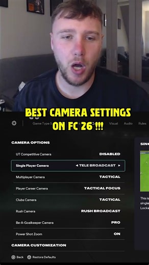 The BEST Camera Settings in FC 26! 🎥🔥
