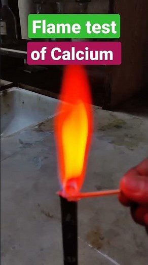 Flame test of Calcium