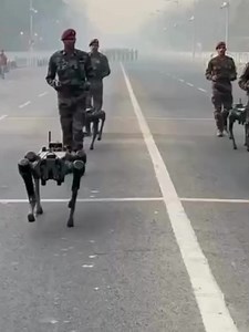The Indian Army’s advanced robot dogs, called "Multi-Utility Legged Equipment" (MULE), will participate in Kolkata's Republic Day parade on January 26. These robots are designed for critical military operations, including bomb disposal, reconnaissance, and data collection. Developed entirely with indigenous technology, the robots can operate both through remote control and autonomously, enabling real-time decision-making capabilities. #kolkata #redroad #parade #RepublicDay #indianarmy #westbenga