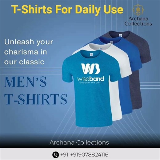 Daily Use Round Neck T-Shirts #fashion #t shirt design #t shirt company #cotton tshirts