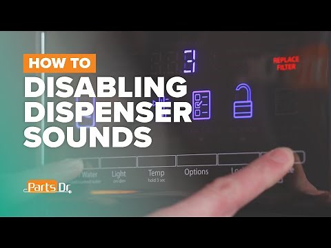 How to disable dispenser sounds on a Whirlpool refrigerator