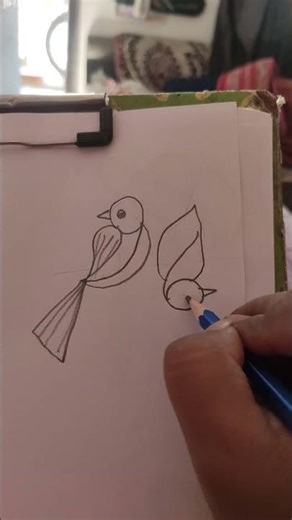 easy bird drawing # how to draw Bird #trendingshorts #jituseasyart