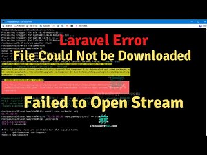 File Could Not be Downloaded Failed to Open Stream | Laravel Error