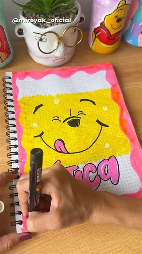 Notebook labeling idea #schoolcovers #personalizednotebooks #notebooklabeling #art