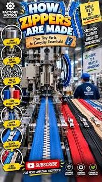 How Zippers Are Made in a Massive Factory 🧷 | From Tiny Teeth to Perfect Zippers!