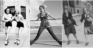30 Interesting Vintage Photos of Roller Skating Girls From the Mid-20th Century
