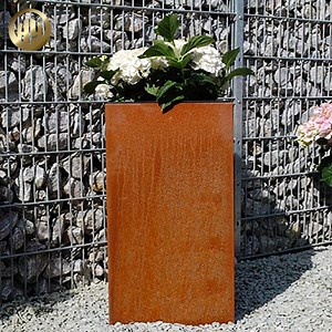 Corten Steel Rusty Stand Metal Planter Decoration Nursery Planter