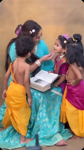 Vidya Naveen on Instagram: "This concept shoot was created to @indian_reddy_triplets interest in our rich mythology. In an era where screens dominate, we wanted to bring ancient stories back to life. Our team worked tirelessly to craft an immersive experience, transporting kids to a world of wonder. Every detail, from costumes to props, was meticulously planned to create an unforgettable experience. Stay tuned for the pictures! Kudos to our incredible team for their dedication and teamwork, maki