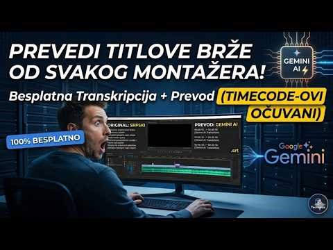 Kako prevesti TITLOVE za 30 sekundi? BESPLATNA transkripcija | Techcode