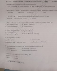 Q.1. Solve following Multiple Choice Questions (MCQ). (Each-1 M... | Filo