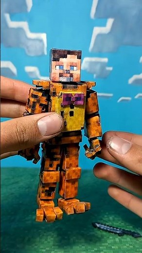 papercraft de YELLOW RABBIT 😱🔥 #minecraft #papercraft #fnaf #springtrap #actionfigures