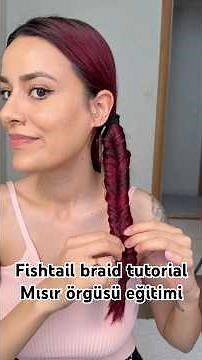 Fishtail braid tutorial / cornrow braid tutorial #hairstyle #fyp #shorts