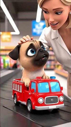 Dog’s Summer Showdown! Buys Fire Trucks for an Epic Backyard Water Fight! 💦🚒 #cute #dog #shorts