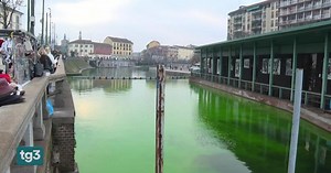 I corsi d'acqua di Venezia, Milano, Roma, Torino, Bologna e Bari si colorano di verde