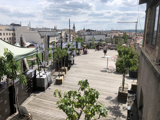A Paternoster ride to the rooftop of the Lucerna Palace – currently closed