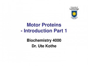 Motor Proteins - Introduction Part 1 - SlideServe