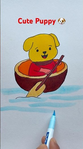 Easy Puppy 🐶 Drawing for kids #kids #forkids #drawingforkids #kidsvideo #shorts #trend