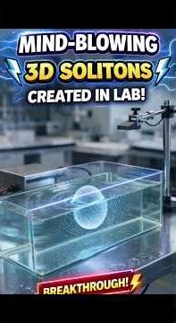 “Mind‑Blowing 3D Solitons Created in Lab!” #3d #physicsbreakthrough #mindblowingscience #shorts