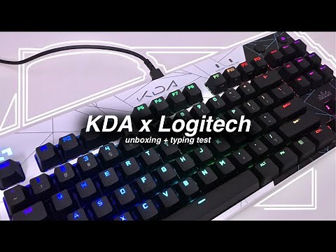 logitech K/DA keyboard unboxing (gx brown tactile)