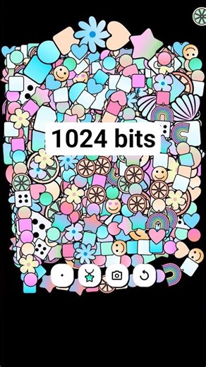 1 bit, 2 bits, 4 bits, 8 bits, 16 bits, 32 bits...