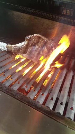 15K views · 217 reactions | Just a little tomahawk action. How much could you put down (this was a 30 ounce steak including the bone) #steak #ribeye #tomahawk #tomahawksteak #tomahawkribeye #grilledsteak | GrillinFools.com | Facebook