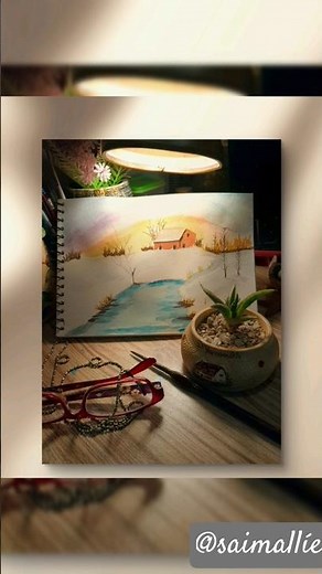 Water Painting Acrylic | Water Acrylic Painting Tutorial | naturalistic | @saimaallie