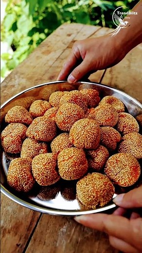 Fresh Sweet Potatoes Transformed Into Soft Sesame Balls & Roasted Delights | Healthy Rural Cooking