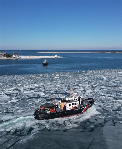 U.S. Coast Guard Cutter Shackle's Ice-Breaking Mission in Nantucket