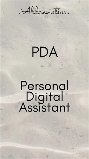 PDA Personal Digital Assistant