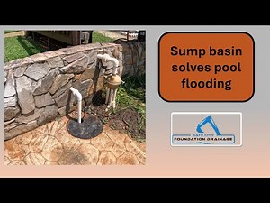 Pool Sump Pump Install - Solves pool deck flooding