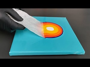 The Swipe Technique - Colorful Abstract Painting - Acrylic Pouring