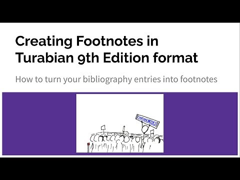 Chicago/Turabian: Creating footnotes from bibliography entries