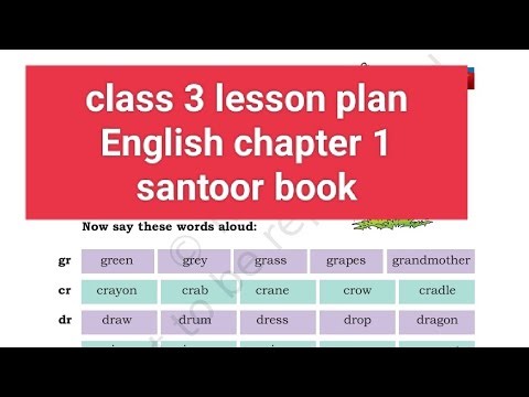 lesson plan for English chapter 1 class 3 santur book#lessonplan #santoor #english