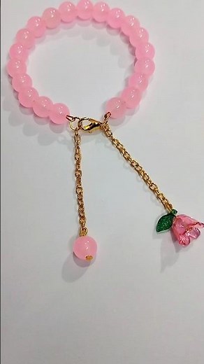 How to Make Memory Wire Bracelet | Handmade Tulip Charm Bracelet Tutorial 🌷✨ #shorts #handmade #diy