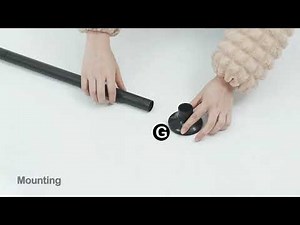 Installation Video of Room Divider Curtain Rod 28-73.8inch