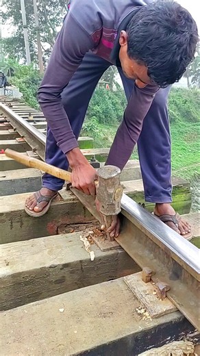 dog spike set keyman #foryou #traintravel #train #railvlogger #trainjourney #shortvideo #railway