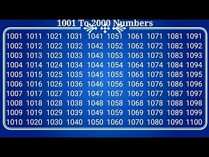1001 to 2000 ll 1001 to 2000 numbers learn by music on youtube ll 1001 to 2000" number learning💥😍