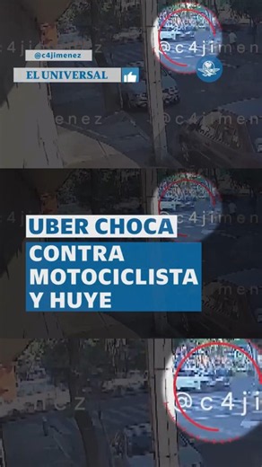 Conductor de taxi por aplicación atropella a motociclista y huye tras accidente #shorts