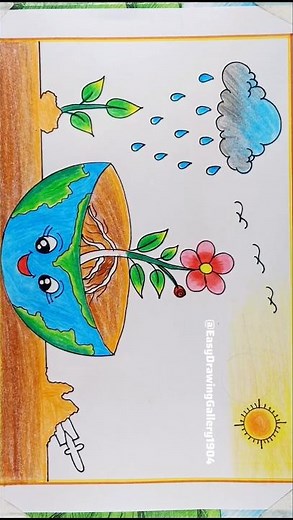 ✨ World soil day poster drawing✨ #earthday #environment #drawing #posterdrawing #art #savenature