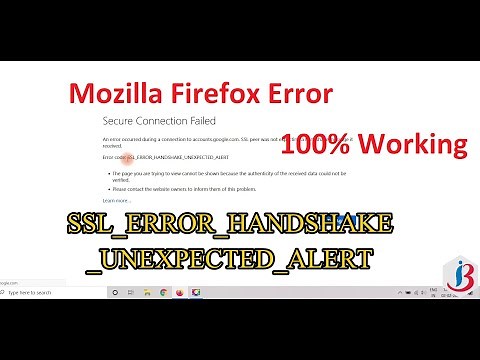 Solved Secure Connection Failed| SSL_ERROR_HANDSHAKE_UNEXPECTED_ALERT| Mozilla Firefox|100% Working