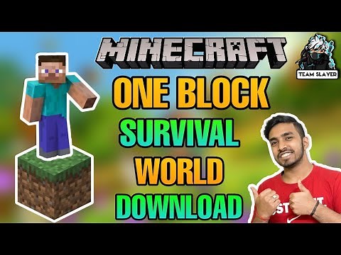 HOW TO DOWNLOAD ONE BLOCK SURVIVAL WORLD FOR MINECRAFT PE | BE 1.16+ | TEAM SLAYER OFFICIAL GAMING