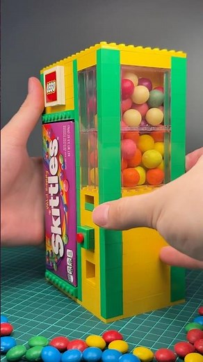 Working Lego Skittles Candy Machine #lego