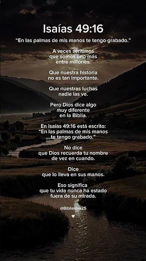 Isaías 49:16 📖 | Dios Tiene Tu Nombre En Sus Manos