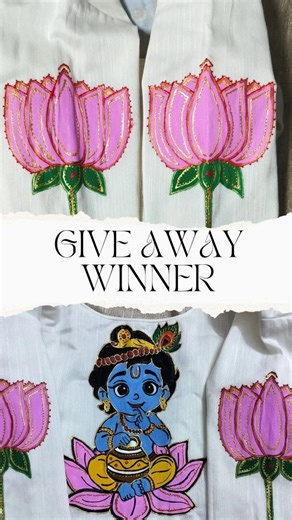 Sparshakala on Instagram: "Winner moments are always special 🥹💖 Customized with love, creativity, and care ✨🎨 Thank you for being part of my journey 💕 Keep supporting. (Giveaway announcement winner) (Customed art, handmade design, giveaway winner, fabric painting, creative work, small business India, personalized artwork, artist life, support local, custom orders)"