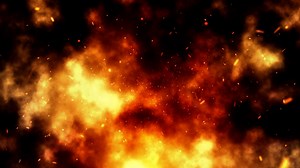 Particle explosion, smoke and fire - Free Stock Video