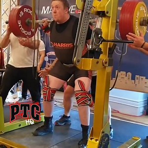 7 foot tall powerlifter Josh squats a very deep 310kg/683lbs at GPC Nats | PTC Headquarters