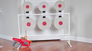DIY PVC SPINNING TARGET FOR Nerf Guns This target is a great project for you and your child to make together. Total cost was $22 and it has created hours of fun for my son and his friends! See the tutorial--> http://www.733blog.com/2016/03/diy-nerf-spinning-target/ ***** VIDEO MUSIC: "Happy Boy End Theme" Kevin MacLeod (incompetech.com) Licensed under Creative Commons: By Attribution 3.0 License http://creativecommons.org/licenses/by/3.0/ | Inspiration Made Simple