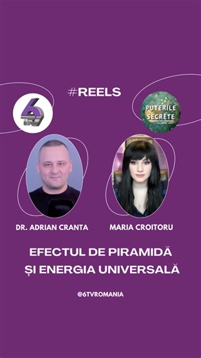 2.7K views · 59 reactions | ️ EFECTUL DE PIRAMIDĂ ȘI ENERGIA UNIVERSALĂ - DR. ADRIAN CRANTA - 6TV - PUTERILE SECRETE  Vezi emisiunea integrală în comentarii. #efectuldepiramida #piramida #energieuniversala #energiescalara #conexiunecuantica #rezonantacosmica #AdrianCranta #6TV #PuterileSecrete | 6TV Romania | Facebook